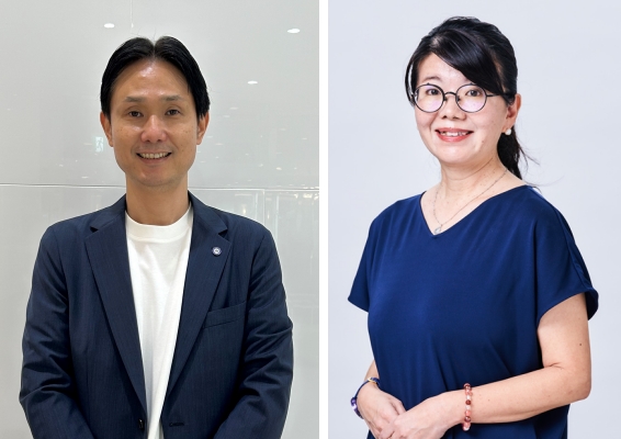 カスタマーサービス本部 CX推進部の小田啓之氏（左）、ファンケル大学の栁 麻由氏