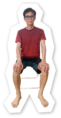 腰と背中を伸ばすポーズ