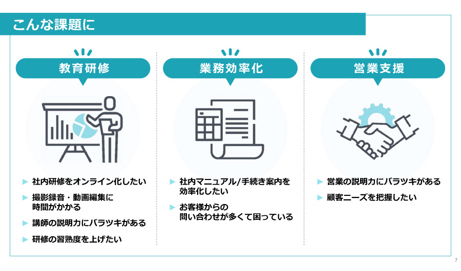 こんな課題に
