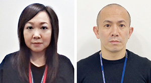 （左から）第３事業部運用課札幌、閨谷直子氏、営業本部営業課、吉元則一氏