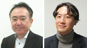 CRM部（兼）オペレーション統括部 部長の嶋田剛一氏（左）、デジタル・イノベーション推進部副部長の山口善生氏